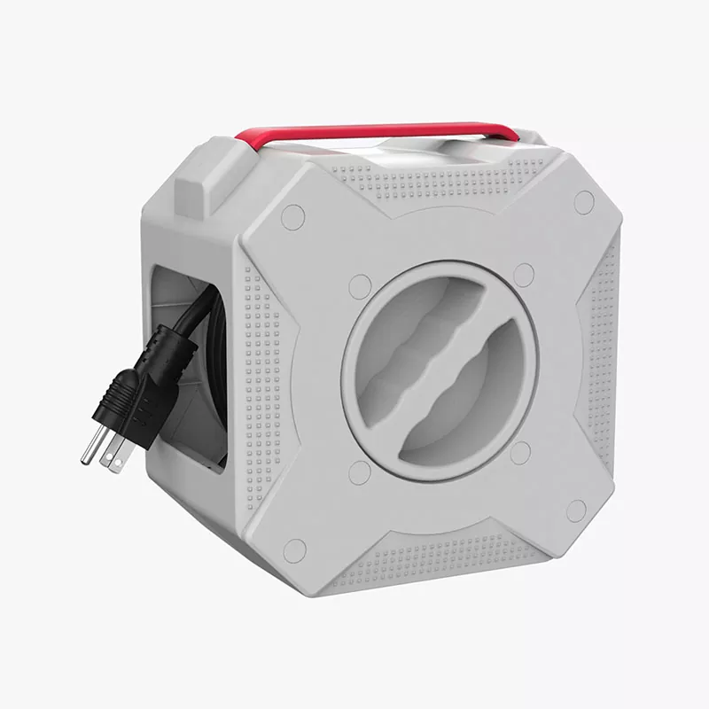 4 Outlets Plastic Cord Reel With Overload Protection